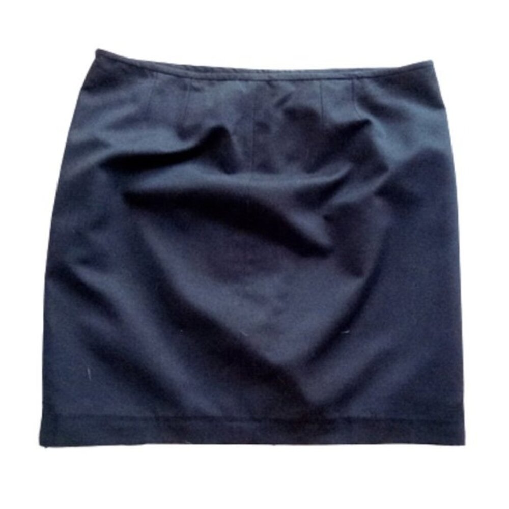 -Black Sateen Pencil Skirt Office Work Size 18 Fits 14-16 (flaw)